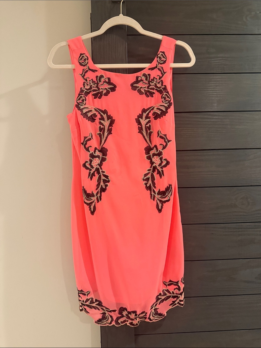 Arch & Co. Coral Embroidered Shift Dress - Women's